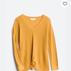 Mustard Front Twist Sweater – PINQUE